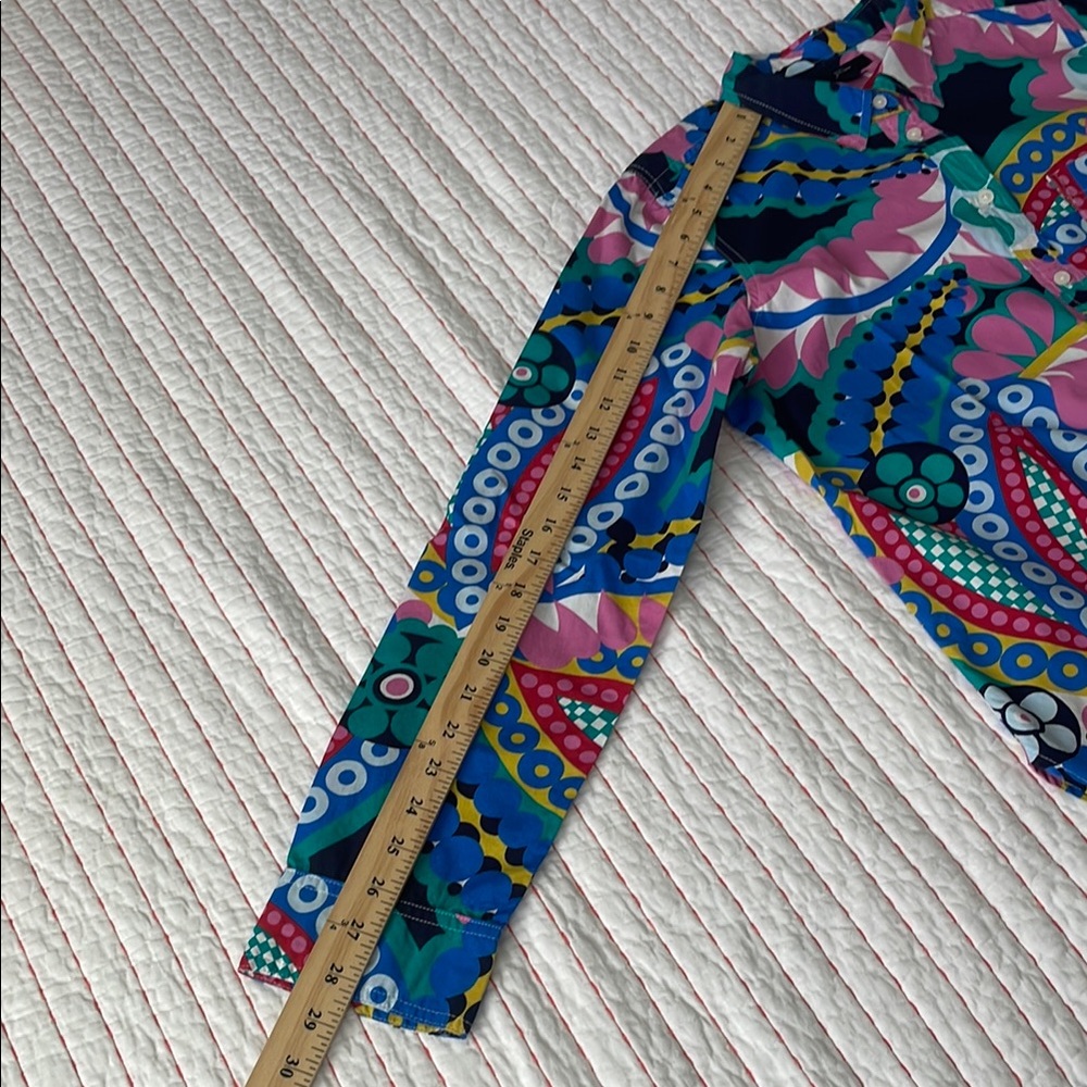 Colorful Patterned Button-Up Shirt - Picture 7 of 8